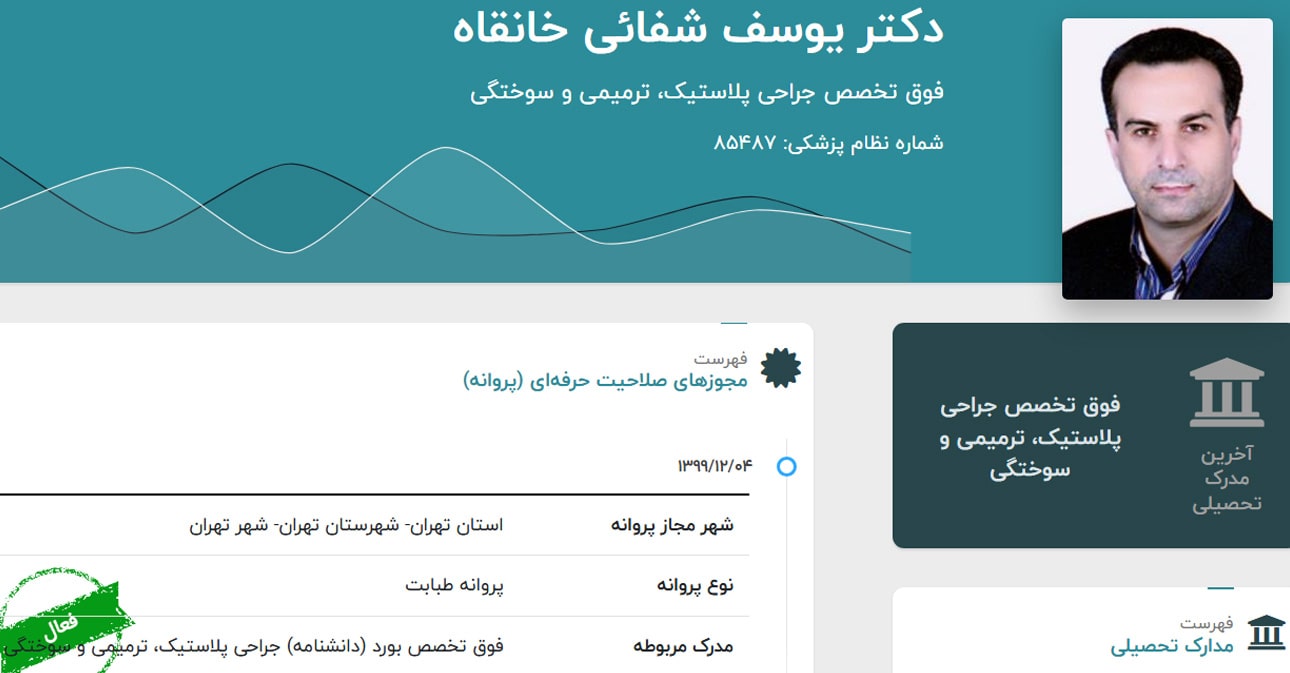 دکتر یوسف شفائی خانقاه